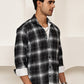 Cotton Blend Brushed Check Casual Shirt ( RDSH 028Black )