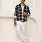Cotton Blend Brushed Check Casual Shirt ( RDSH 028Black )