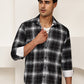 Cotton Blend Brushed Check Casual Shirt ( RDSH 028Black )