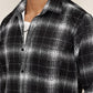 Cotton Blend Brushed Check Casual Shirt ( RDSH 028Black )