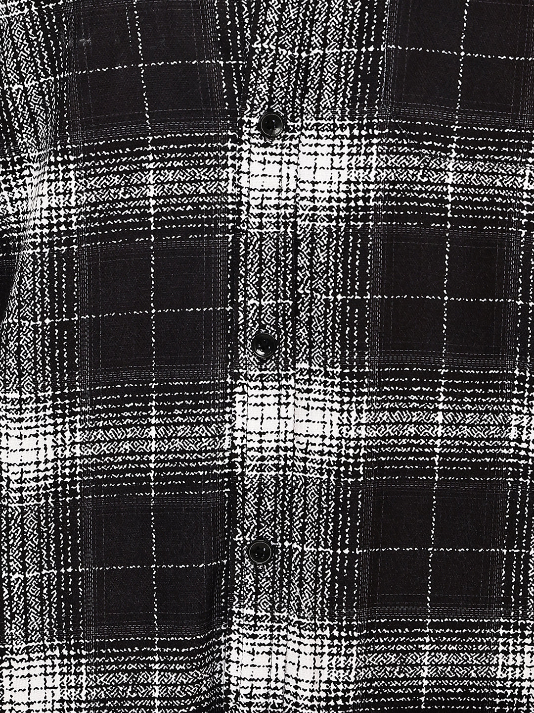 Cotton Blend Brushed Check Casual Shirt ( RDSH 028Black )