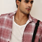 Cotton Blend Brushed Check Casual Shirt ( RDSH 028Magenta )