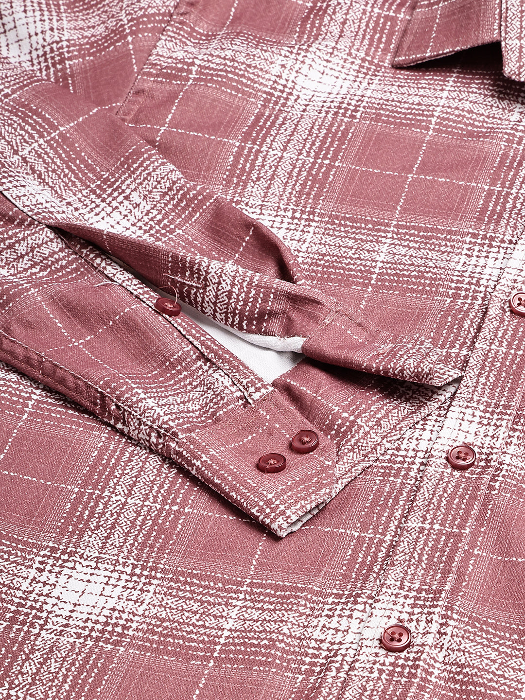 Cotton Blend Brushed Check Casual Shirt ( RDSH 028Magenta )