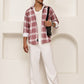 Cotton Blend Brushed Check Casual Shirt ( RDSH 028Magenta )
