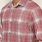 Cotton Blend Brushed Check Casual Shirt ( RDSH 028Magenta )
