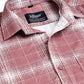 Cotton Blend Brushed Check Casual Shirt ( RDSH 028Magenta )