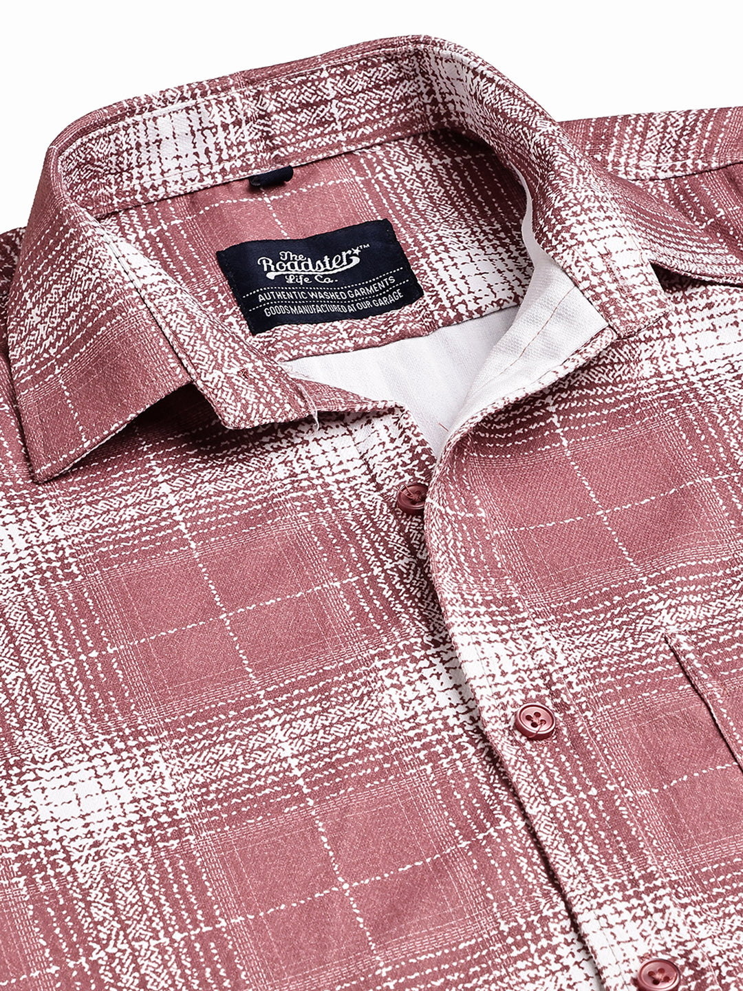 Cotton Blend Brushed Check Casual Shirt ( RDSH 028Magenta )