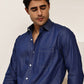 Casual Denim Shirt for Men ( RDSH 029Blue )