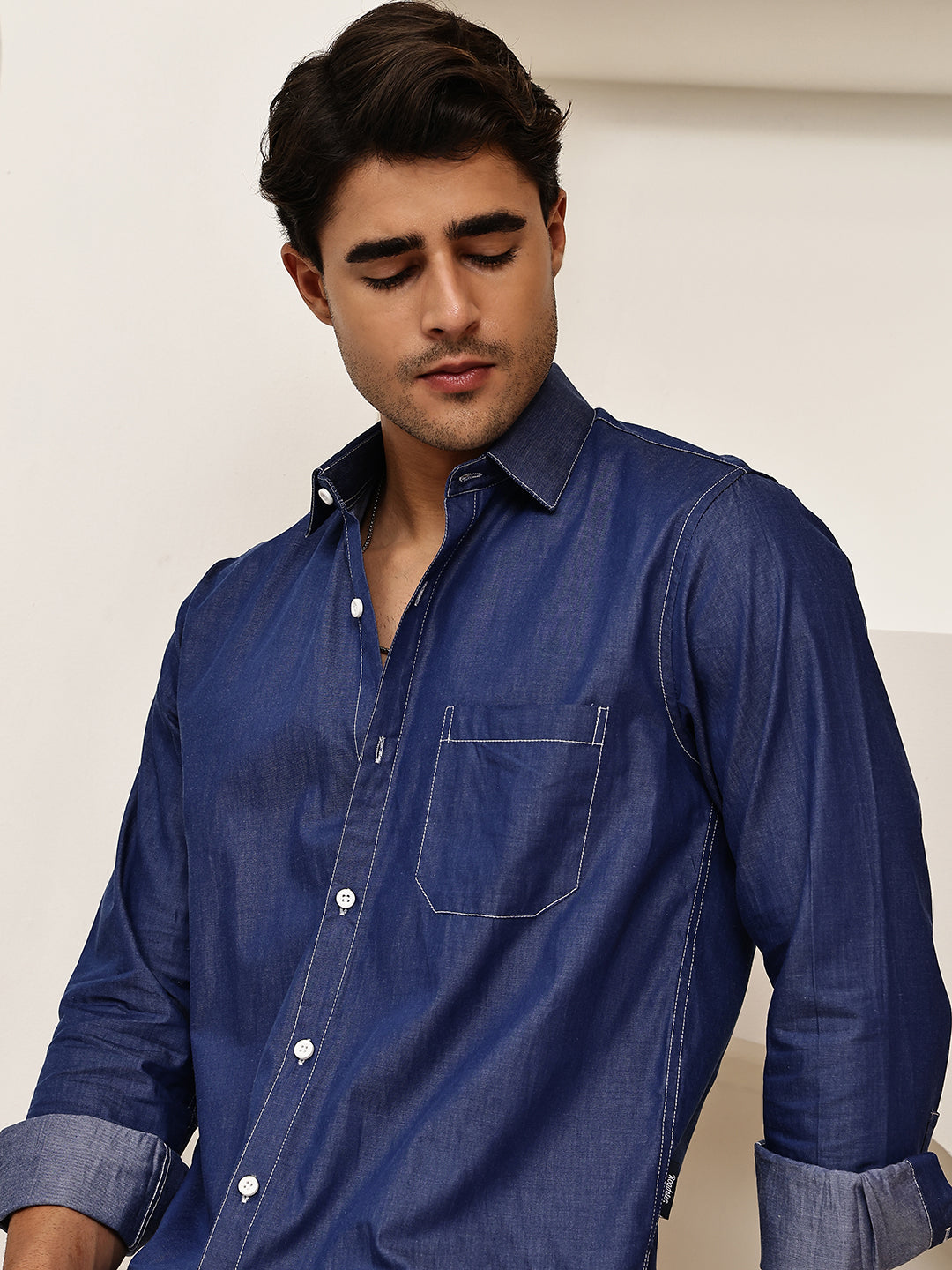 Casual Denim Shirt for Men ( RDSH 029Blue )