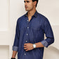Casual Denim Shirt for Men ( RDSH 029Blue )