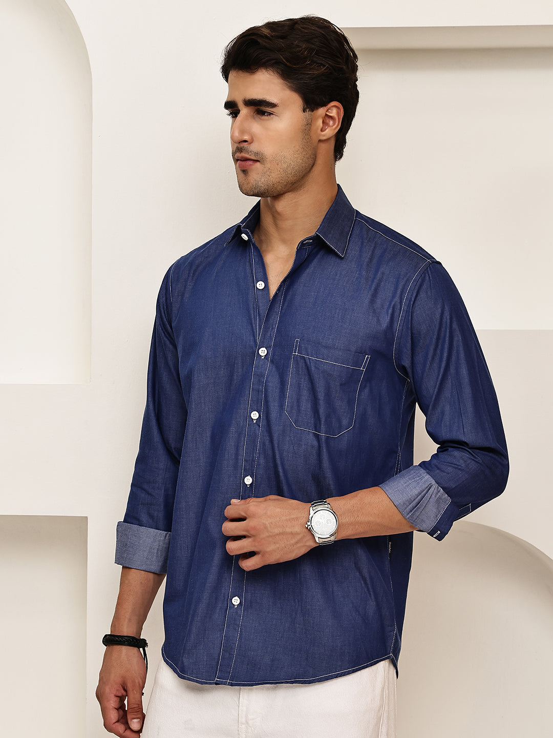 Casual Denim Shirt for Men ( RDSH 029Blue )