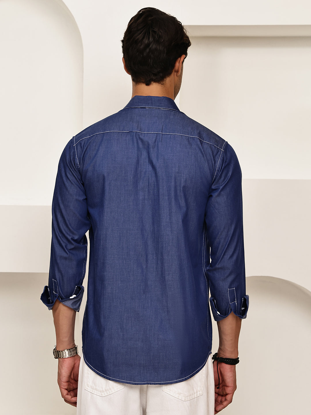 Casual Denim Shirt for Men ( RDSH 029Blue )