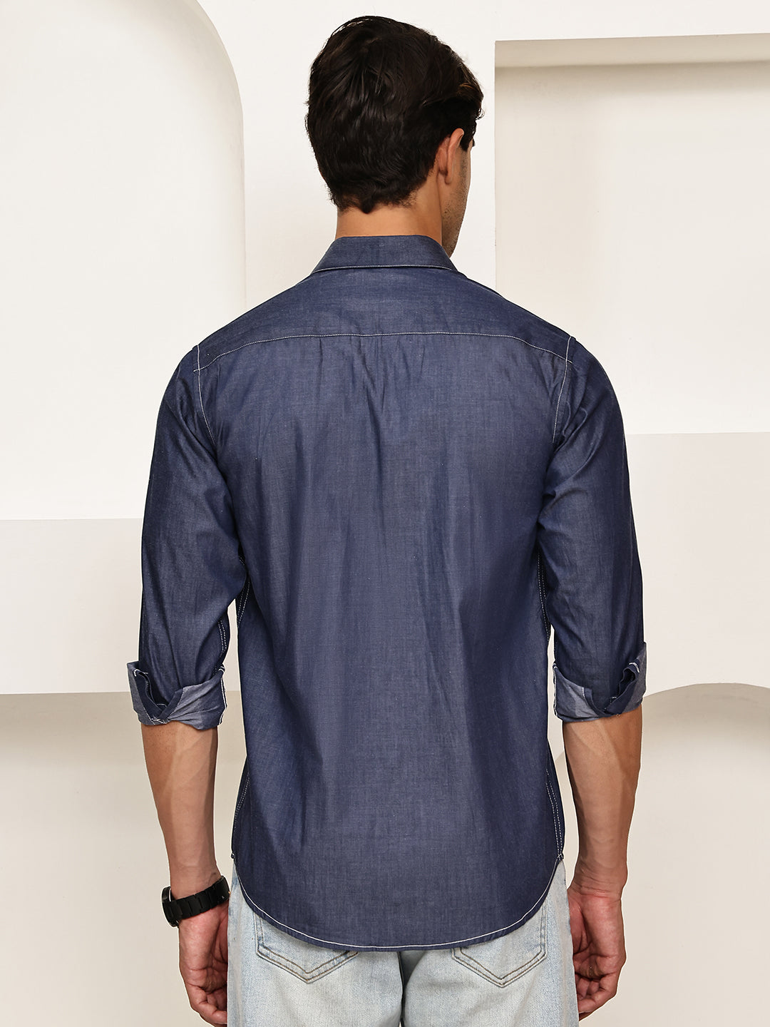 Casual Denim Shirt for Men ( RDSH 029Navy )