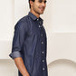 Casual Denim Shirt for Men ( RDSH 029Navy )