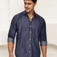 Casual Denim Shirt for Men ( RDSH 029Navy )
