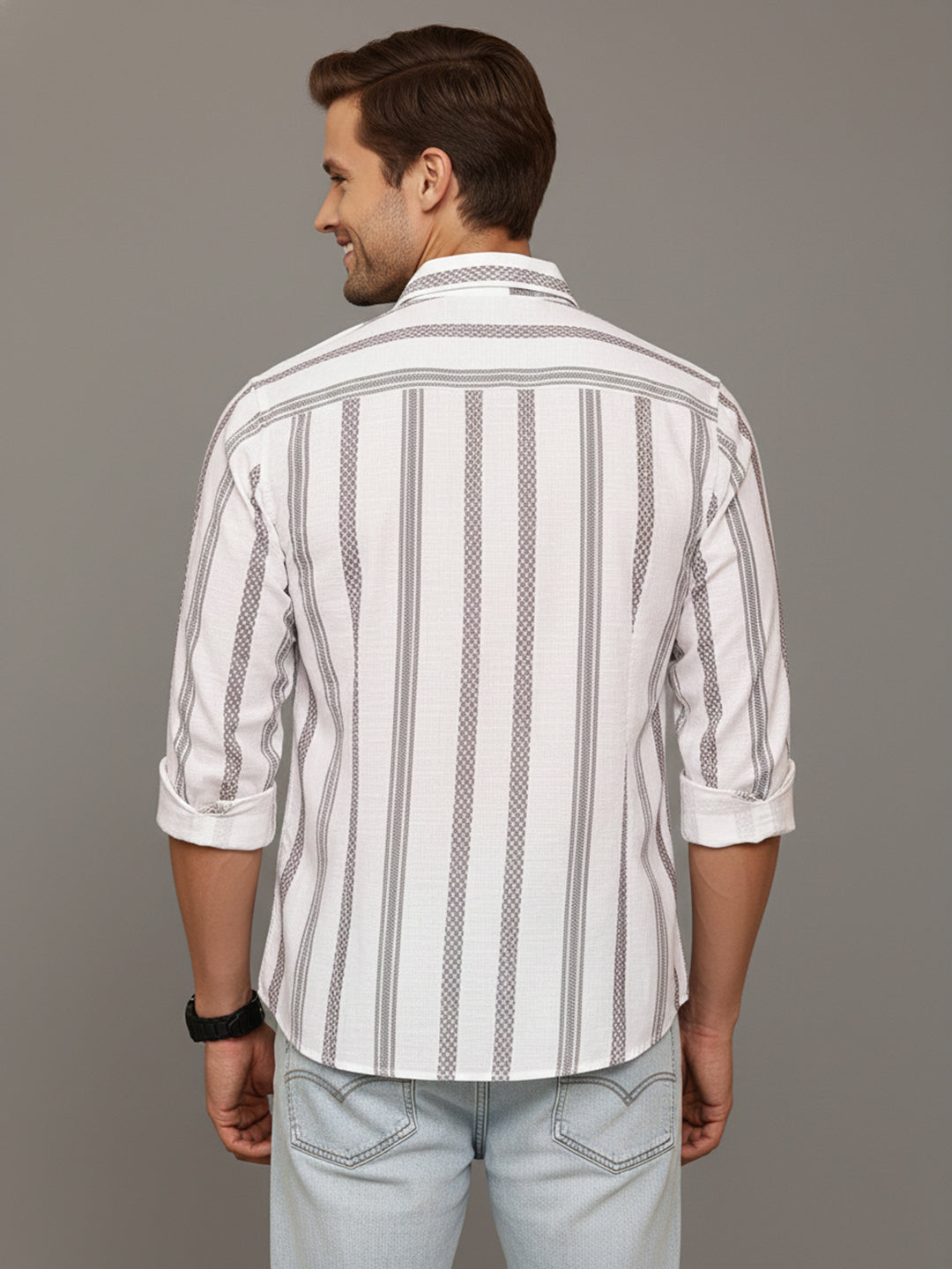 Smart Casual Cotton Shirt for Men ( RDSH 030Brown )