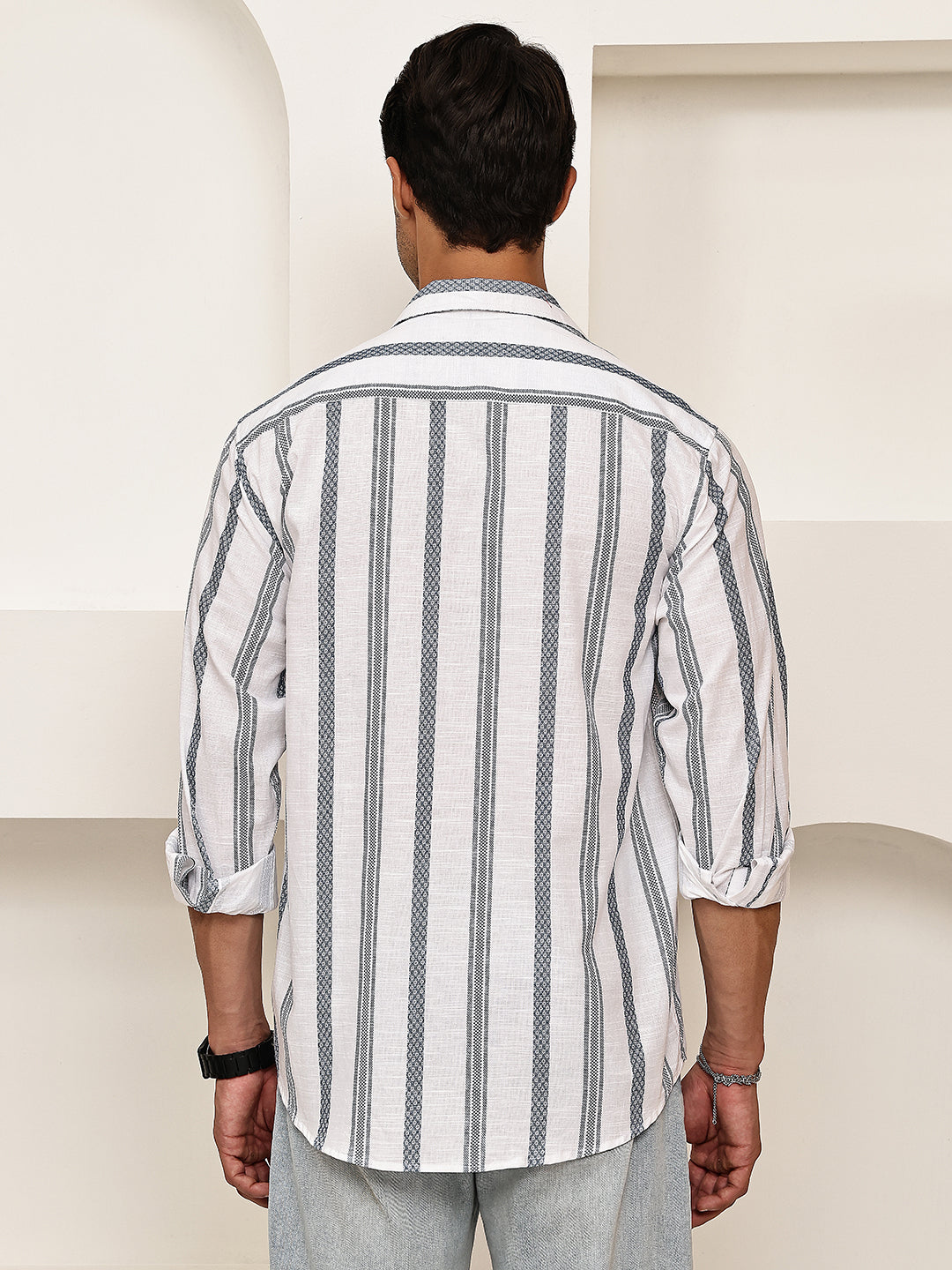 Smart Casual Cotton Shirt for Men ( RDSH 030Grey )