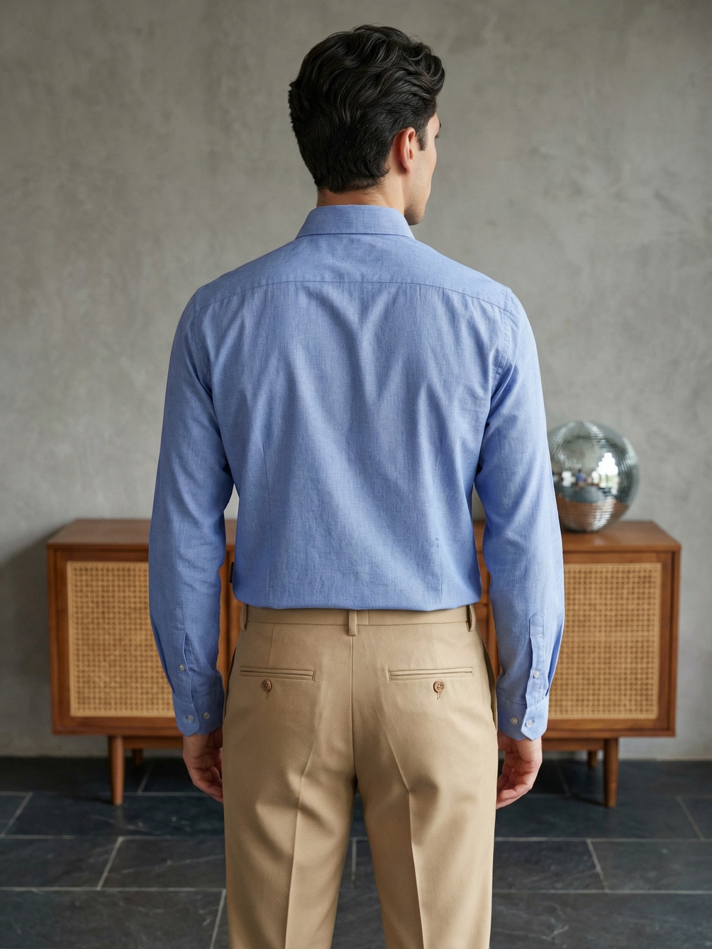 Men’s Soft Cotton Blend Blue Shirt ( RDSH 035Blue )