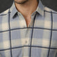 Men’s Blue Checked Casual Shirt ( RDSH 036Blue )