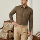 Men’s Classic Solid Casual Wear Shirt ( RDSH 037Brown )