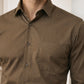 Men’s Classic Solid Casual Wear Shirt ( RDSH 037Brown )