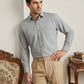 Men’s Classic Solid Casual Wear Shirt ( RDSH 037Light-Grey )