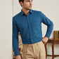 Men’s Classic Solid Formal Wear Shirt ( RDSH 037Peacock )