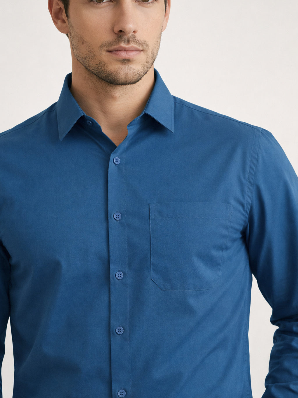 Men’s Classic Solid Formal Wear Shirt ( RDSH 037Peacock )