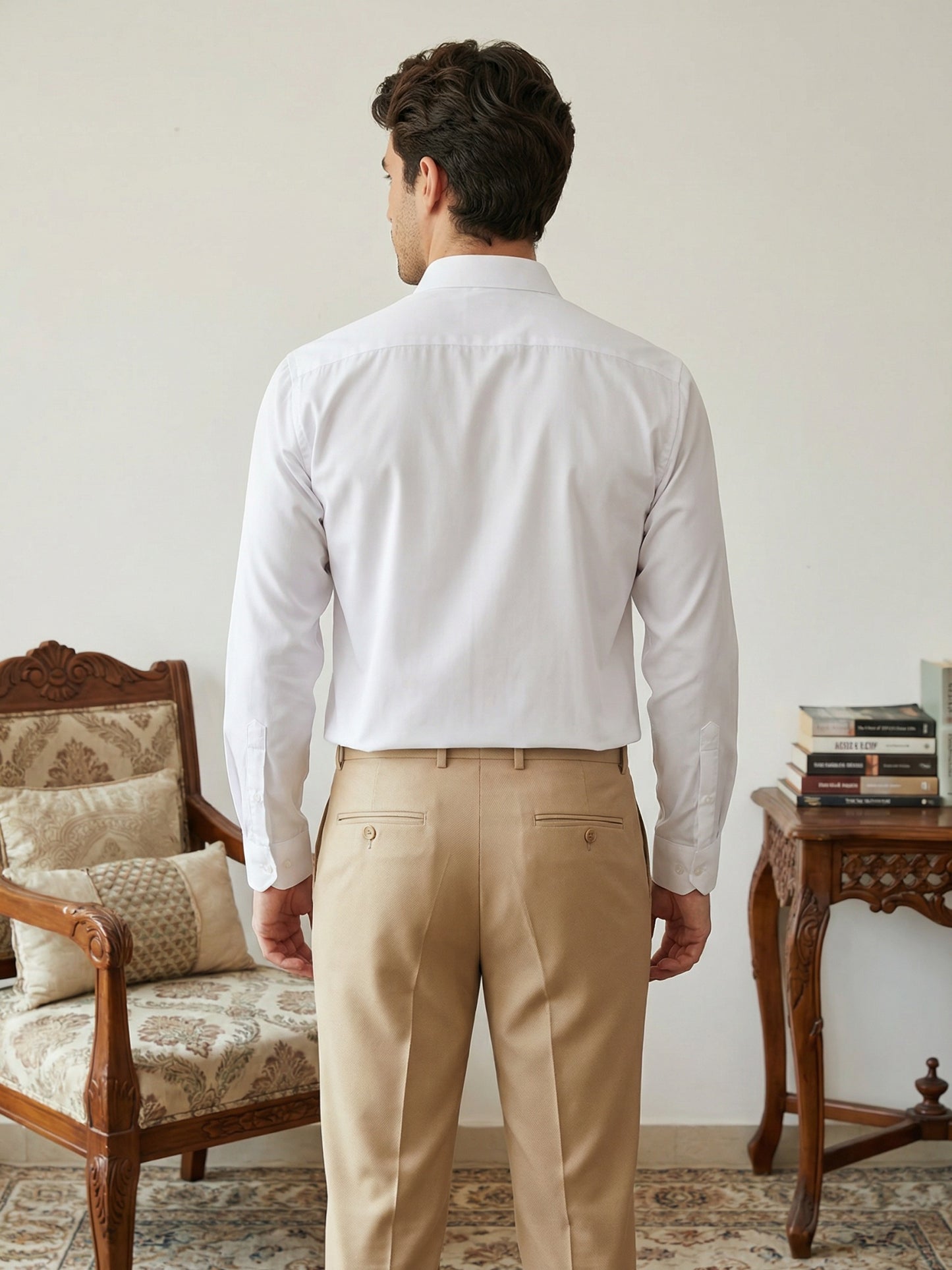 Men’s Classic Solid Formal Wear Shirt ( RDSH 037White )