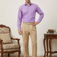 Men Cotton Blend Solid Smart Office Formal Shirt ( RDSH 038Light-Purple )