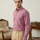 Men Cotton Blend Solid Smart Office Formal Shirt ( RDSH 038Magenta )