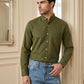 Cotton Blend Solid Formal Shirt for Men ( RDSH 039Olive )