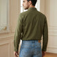 Cotton Blend Solid Formal Shirt for Men ( RDSH 039Olive )