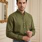 Cotton Blend Solid Formal Shirt for Men ( RDSH 039Olive )