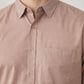 Men's Solid Cotton Blend Half Sleeve Shirt ( RDSH 040Peach )