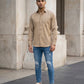 Men’s Vertical Striped Regular Fit Casual Shirt ( RDSH 041Beige )