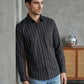 Men’s Vertical Striped Regular Fit Casual Shirt ( RDSH 041Black )