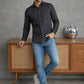 Men’s Vertical Striped Regular Fit Casual Shirt ( RDSH 041Black )