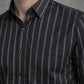 Men’s Vertical Striped Regular Fit Casual Shirt ( RDSH 041Black )