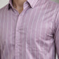 Men’s Vertical Striped Regular Fit Casual Shirt ( RDSH 041Purple )