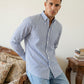 Men’s Pure Cotton Striped Casual Shirt ( RDSH 042Blue )