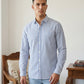 Men’s Pure Cotton Striped Casual Shirt ( RDSH 042Blue )
