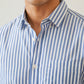 Men’s Pure Cotton Striped Casual Shirt ( RDSH 042Blue )