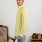 Men’s Pure Cotton Striped Casual Shirt ( RDSH 042Yellow )
