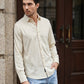 Men’s Textured Corduroy Woven Casual Shirt ( RDSH 043Cream )