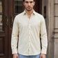 Men’s Textured Corduroy Woven Casual Shirt ( RDSH 043Cream )