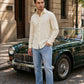 Men’s Textured Corduroy Woven Casual Shirt ( RDSH 043Cream )