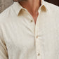 Men’s Textured Corduroy Woven Casual Shirt ( RDSH 043Cream )