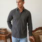 Men’s Wrinkle Textured Cotton Blend Casual Shirt ( RDSH 044Charcoal )