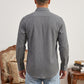 Men’s Wrinkle Textured Cotton Blend Casual Shirt ( RDSH 044Grey )
